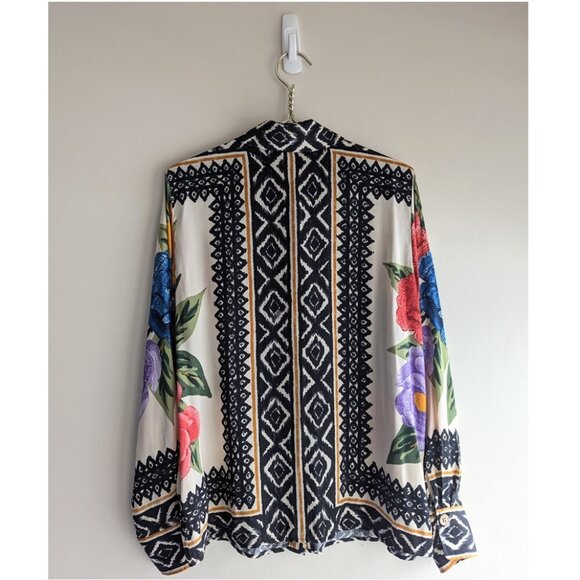 Rachel Zoe Floral boho button down blouse - Picture 6 of 12